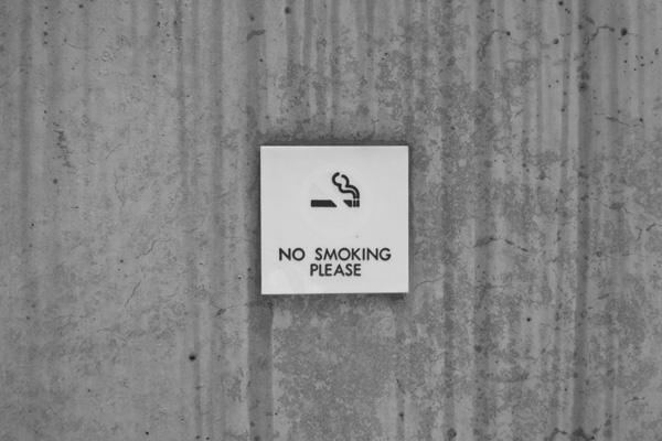 Schild bitte nicht rauchen